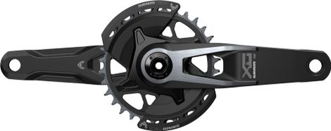 Sram X0 Eagle T-Type DUB Wide Crankset 32T 12S (Met Bashguard) Zwart