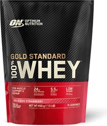 100% Whey Gold (450gr) | Optimum Nutrition | Fraise |  Whey Protéine