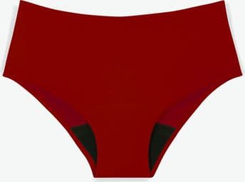 Shorty Menstruel pour Ados - Flux moyen - Rouge