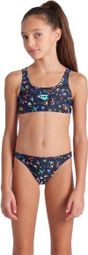 Maillot de bain deux-pièces Arena Confetti Noir/Multicolore Fille