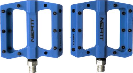 Pair of Neatt Composite 8 Pin Flat Pedals Blue