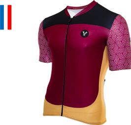 LeBram Aspin Bordeaux Short Sleeve Jersey Fitted