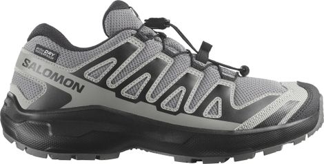 Salomon XA Pro Waterproof Trail Shoes, Gray/Black, Kids'