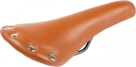 Selle de course rivet unisexe simili cuir marron Race de selle / sport 278 x 153 mm imitation en cuir marron