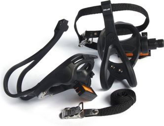 Pair of XLC PD-R01 Black Strap Pedals