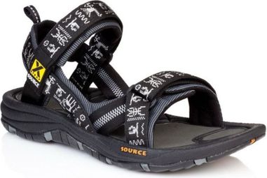 Source sandales pour hommes Gobi Black Inca-extérieur-Noir