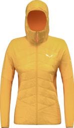 Salewa Donna Ortles Hybrid TirolWool Yellow Hooded Jacket