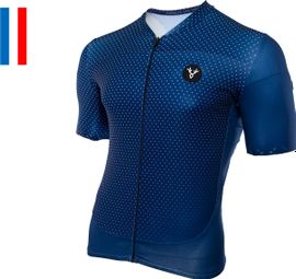 Maillot Manches Courtes LeBram Portillon Bleu Coupe Ajustée