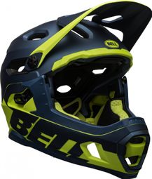 Refurbished Produkt - Helm mit abnehmbarem Kinnriemen Bell Super DH Mips Blau Gelb S