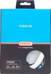 Câbles de Transmission Elvedes Basic Cable Kit Blanc