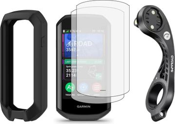 Pack Accessoires Garmin Edge 1050 (2 écrans de protection hydrogel + Housse + Support déporté XL optimisé Edge 1050)