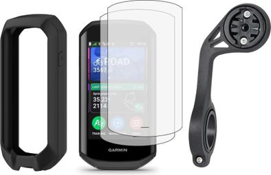 Pack Accessoires Garmin Edge 1050 (2 écrans de protection hydrogel + Housse + Support déporté XL optimisé Edge 1050)