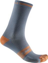 Calcetines Castelli Superleggera Unisex T 18 Azul/Marrón