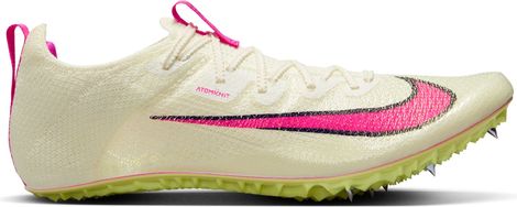 Unisex Nike Zoom Superfly Elite 2 Leichtathletikschuh Weiß Rosa Gelb