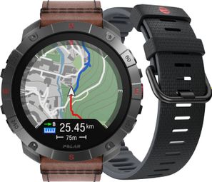 Polar Grit X2 Pro Titan GPS Horloge Titan Grijs Bruin