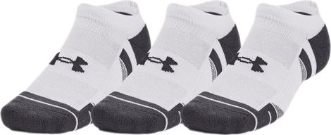 3 Pairs of Under Armour Performance Tech Invisible Socks White Unisex
