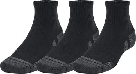 3 Pairs of Under Armour Performance Tech Mid-High Socks Black Unisex