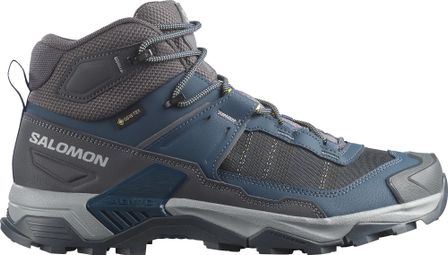 Salomon X Ultra 5 Mid GTX Men's Hiking Shoes - Blue/Gray
