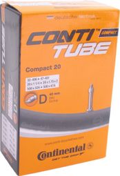 Continental Chambre À Air 20 Compact - 32-406 -> 47-451 - Dv40Mm Valve
