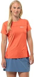 Jack Wolfskin Prelight Chill Orange Technisch T-shirt voor dames