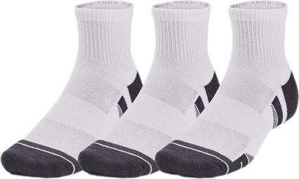 3 Pairs of Under Armour Performance Tech Mid-High Socks White Unisex