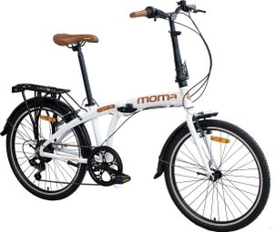 Vélo de Ville Pliant LIGHT 24   Aluminium  SHIMANO 7v  Selle Comfort - Blanc