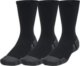 3 Pairs of Under Armour Performance Tech Socks Black Unisex