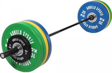 Set d'haltère Olympique Premium avec disques Bumper 140 kg