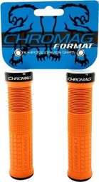 Poignées de Vélo Verrouillables Chromag Format Single Clamp Grips Orange