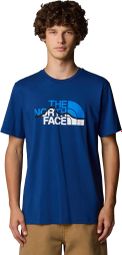 The North Face Mountain Line Blue Short Sleeve T-shirt for Men