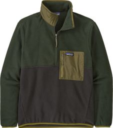 Polaire Patagonia Microdini 1/2 Zip Noir/Vert Homme