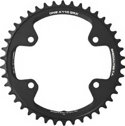 PLATEAU GRAVEL 4BRA D.110 POUR SHIMANO GRX MONO TA X110 ONE 42DTS COMPATIBLE RX600-RX810 NOIR  10-11V.