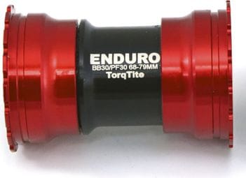 Boîtier de pédalier Enduro Bearings TorqTite BB A/C SS-PF30-30mm-Red