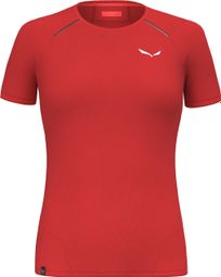 T-Shirt Salewa Pedroc Dry Hybrid Rouge Femme