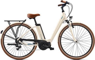 Electric City Bike O2 Feel iVog City Up 3.1 Shimano Tourney 7V 400 Wh 28'' Blanc Lin