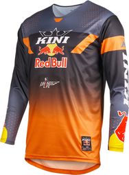 Kini Red Bull MXC 2.0 Langarm-Trikot Grau/Orange für Herren