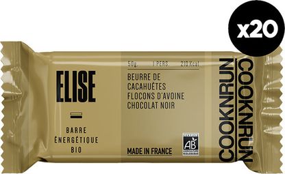 Barres énergétiques bio Elise | Beurre de Cacahuètes  Chocolat x20