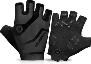Gants de cyclisme antidérapants à demi-doigts noir