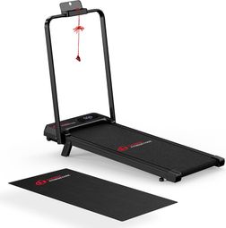 Tapis de course Fitness T7 avec poignées pliable compact Noir avec tapis
