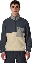 Heren Patagonia Microdini 1/2 Zip Beige/Blauw Fleece