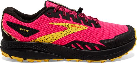 Brooks Divide 4 Women's Pink Yellow Trail Shoes