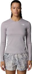 Camiseta de manga larga para mujer The North Face Shadow, gris 