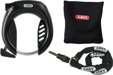 Abus 4960 NR Frame Lock + Abus 5850/5650/4960 6KS Chain Lock 85 cm + Bag Black