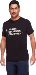 Black Diamond Stacked Logo Camiseta de manga corta para hombre, negro