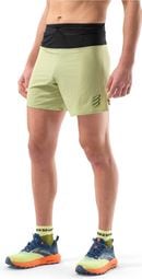 Pantalón Corto de Trail Compressport Verde para Hombre