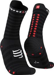 Paire de Chaussettes Compressport Pro Racing Socks v4.0 Ultralight Run High Noir