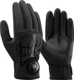 Cycling gloves tactiles reflective black