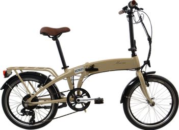 Bicyklet Marcus Electric Folding Bike Shimano Tourney 6S 418 Wh 20'' Ivory  Beige 2022