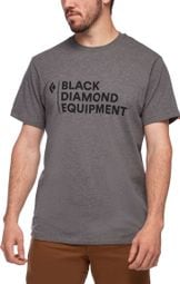 Black Diamond Stacked Logo Men's Short Sleeve T-Shirt Gray
