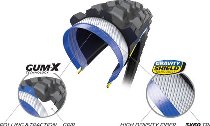 Pneu VTT Michelin Wild AM2 Competition Line 29'' Tubeless Ready Souple Gravity Shield GUM-X E-Bike Ready — vue 3